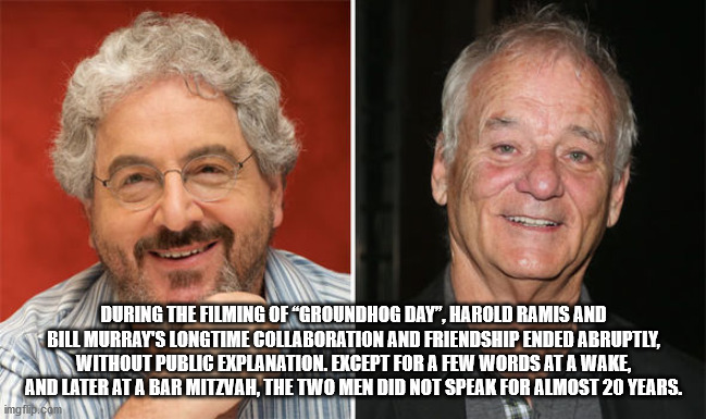 harold ramis ghostbusters - During The Filming Of "Groundhog Day, Harold Ramis And Bill Murray'S Longtime Collaboration And Friendship Ended Abruptly, Without Public Explanation. Except For A Few Words At A Wake, And Later At A Bar Mitzvah, The Two Men Di