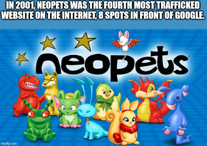 neopets game - In 2001, Neopets Was The Fourth Most Trafficked Website On The Internet, 8 Spots In Front Of Google. neopets imgflip.com