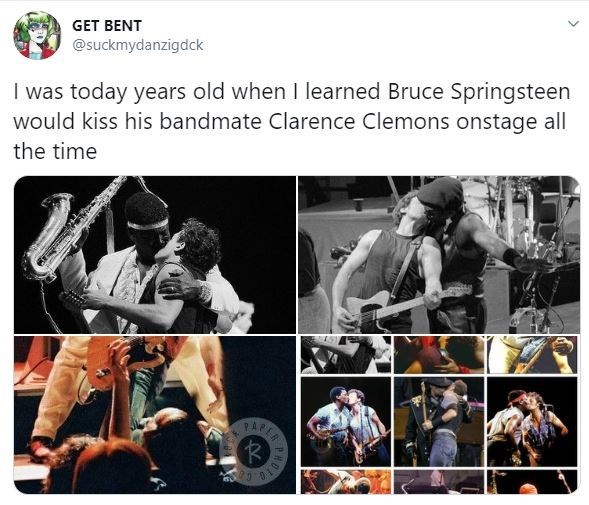 communication - Get Bent I was today years old when I learned Bruce Springsteen would kiss his bandmate Clarence Clemons onstage all the time R 010