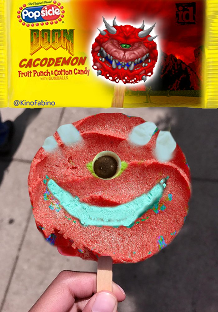 cake - Popsicle id Doom Cacodemon Fruit Punch & Cotton Candy With Gumballs