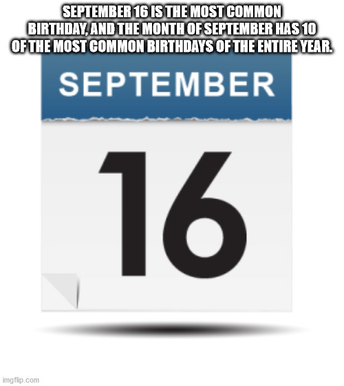 harley-davidson motor company - September 16 Is The Most Common Birthday, And The Month Of September Has 10 Of The Most Common Birthdays Of The Entire Year. September 16 imgflip.com