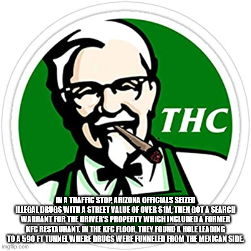 kfc logo 2020 - Thc In A Traffic Stop, Arizona Officials Seized Illegal Drugs With A Street Value Of Over $1M, Then Got A Search Warrant For The Driver'S Property Which Included A Former Kfc Restaurant In The Kfc Floor, They Found A Hole Leading To A 590 
