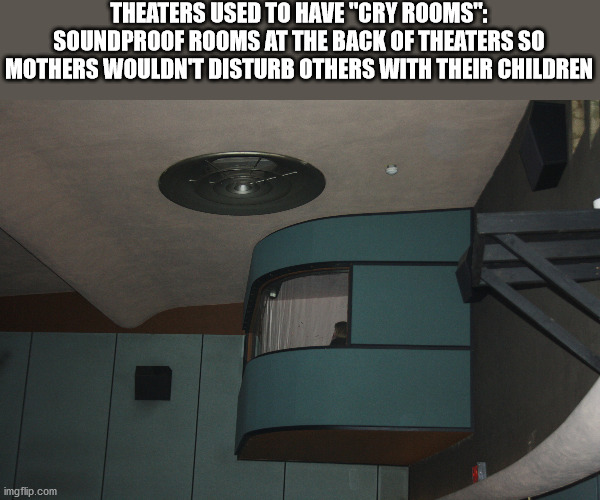 newt gingrich - Theaters Used To Have "Cry Rooms" Soundproof Rooms At The Back Of Theaters So Mothers Wouldnt Disturb Others With Their Children imgflip.com
