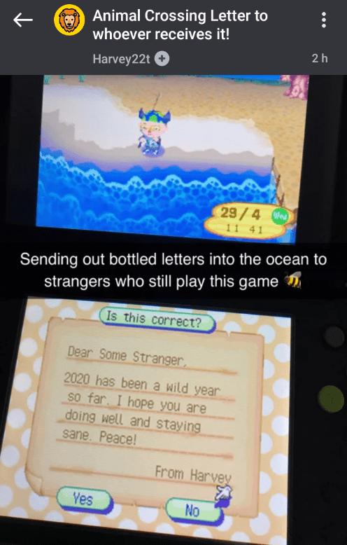 animal crossing memes wholesome - Animal Crossing Letter to whoever receives it! Harvey22t 2 h 294 in 11 41 Sending out bottled letters into the ocean to strangers who still play this game Is this correct? Dear Some Stranger 2020 has been a wild year so f
