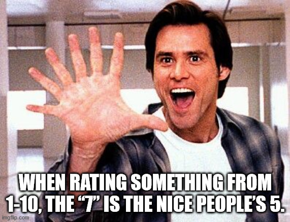 jim carrey - When Rating Something From 110, The "T' Is The Nice People'S 5. imgflip.com