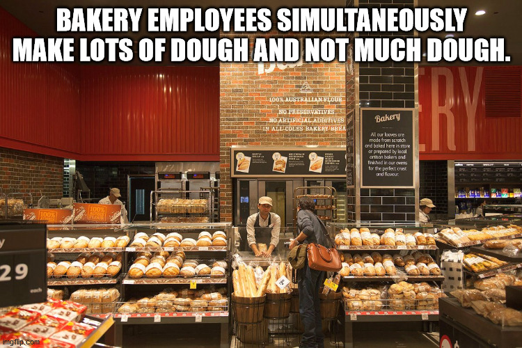 bakery - Bakery Employees Simultaneously Make Lots Of Dough And Not Much Dough. Dn 100% Australian Flour No Preservatives No Artificial Additives Ali Coles Bakery Brea Bakery All our les ore made from scratch ond baked here in store or prepared by local c