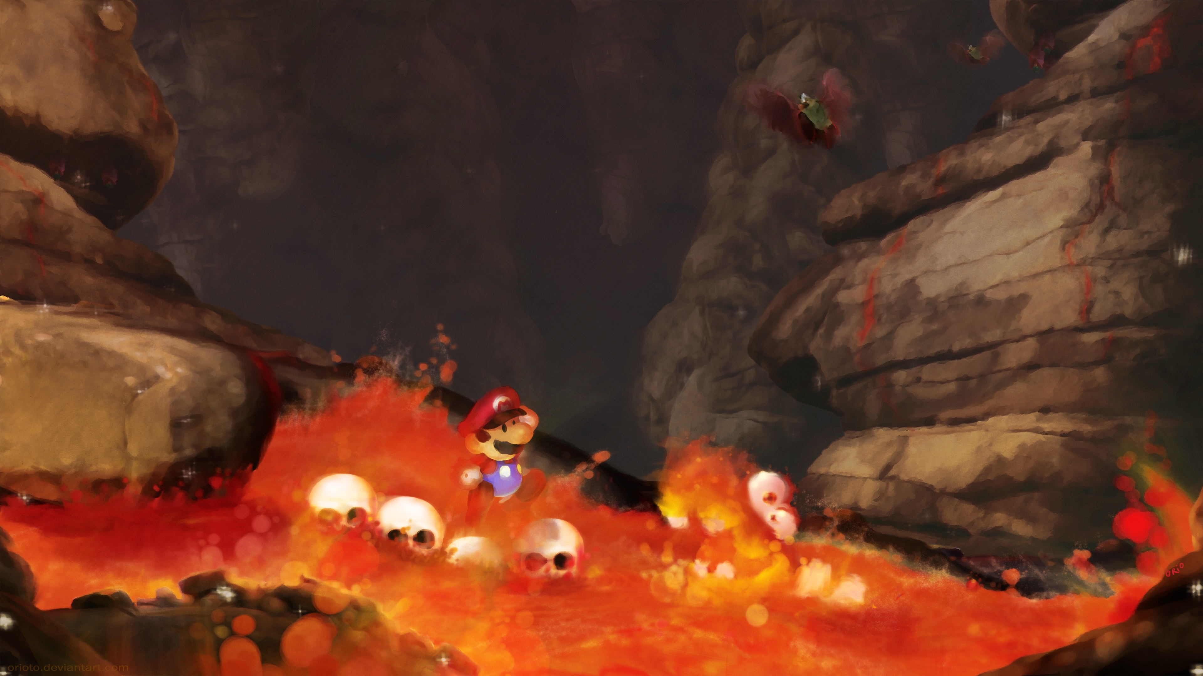 super mario world lava