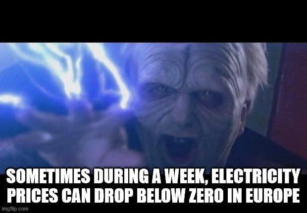 palpatine unlimited power - Sometimes During A Week, Electricity Prices Can Drop Below Zero In Europe imgflip.com