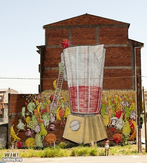 fruits and vegetables mural