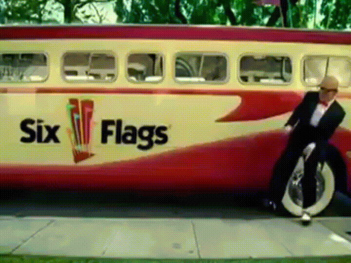 six flags old man gif - Six Flags