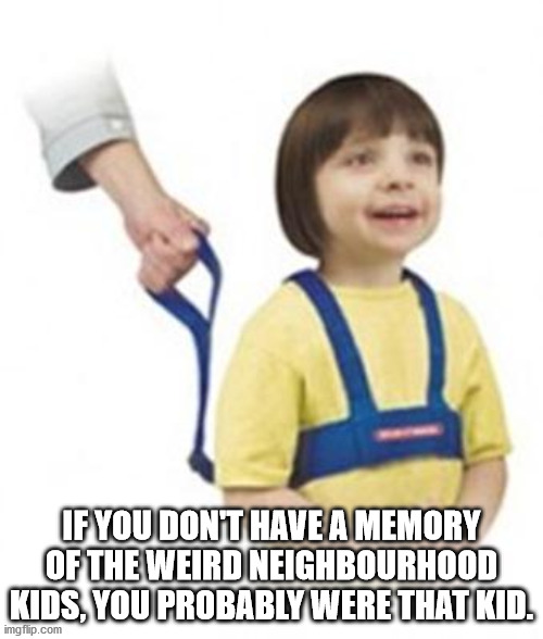 shoulder - If You Dont Have A Memory Of The Weird Neighbourhood Kids, You Probably Were That Kid. imgflip.com