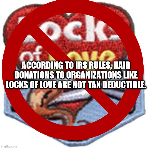 pc world - According To Irs Rules, Hair Donations To Organizations Locks Of Love Are Not Tax Deductible imgflip.com