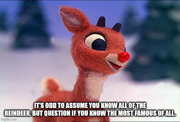 rudolph the red nosed reindeer aesthetic - It'S Odd To Assume You Know All Of The Reindeer, But Question If You Know The Most Famous Of All. imgflip.com