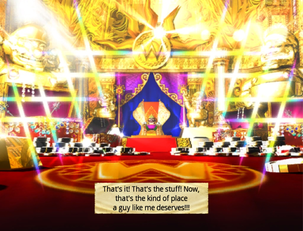 wario world end screens - That's it! That's the stuff! Now, that's the kind of place a guy me deserves!!!