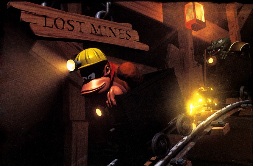 dkc mine cart - Lost Mines