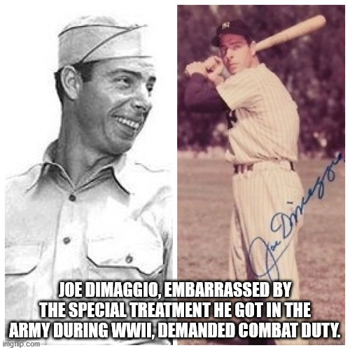 joe dimaggio in the army - Dirregon Joe Dimaggio, Embarrassed By The Special Treatment He Got In The Army During Wwii, Demanded Combat Duty. imgrup.com