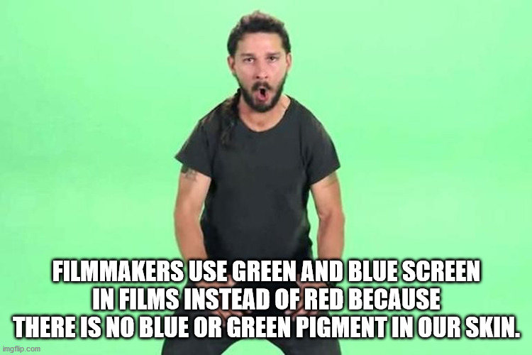 60s spiderman meme - Filmmakers Use Green And Blue Screen In Films Instead Of Red Because There Is No Blue Or Green Pigment In Our Skin. imgflip.com