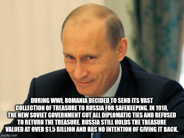 safe agent - During Wwi, Romania Decided To Send Its Vast Collection Of Treasure To Russia For Safekeeping. In 1918, The New Soviet Government Cut All Diplomatic Ties And Refused To Return The Treasure. Russia Still Holds The Treasure Valued At Over $1.5 