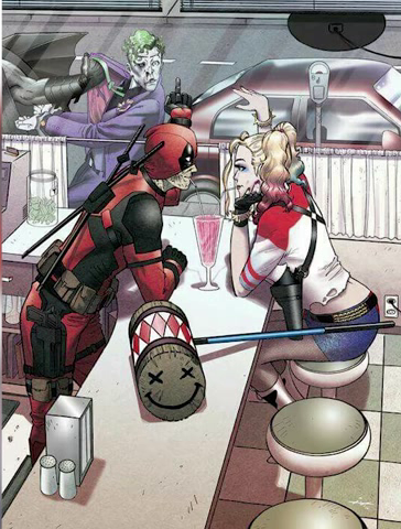 love harley quinn and deadpool