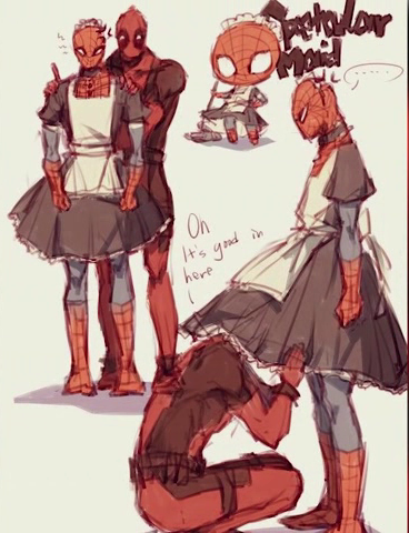 spideypool maid - poulou in On It's good here