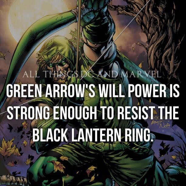 green arrow dc comic - All Things Dcand Marvel Green Arrow'S Will Power Is Strong Enough To Resist The Black Lantern Ring. Net