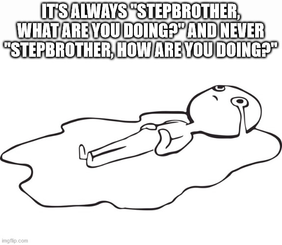 cartoon - It'S Always "Stepbrother, What Are You Doingp" And Never "Stepbrother, How Are You Doing?" imgflip.com