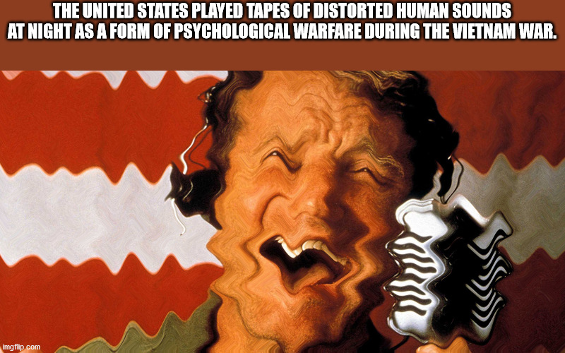 Good Morning, Vietnam - The United States Played Tapes Of Distorted Human Sounds At Night As A Form Of Psychological Warfare During The Vietnam War. imgflip.com