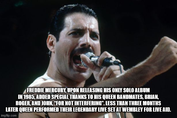 freddie mercury high res - Freddie Mercury, Upon Releasing His Only Solo Album In 1985, Added Special Thanks To His Queen Bandmates, Brian, Roger, And John, "For Not Interfering". Less Than Three Months Later Queen Performed Their Legendary Live Set At We