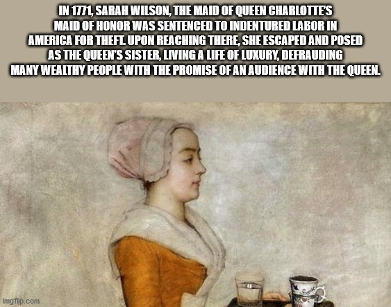 socially awkward penguin party - In 1771, Sarah Wilson, The Maid Of Queen Charlotte'S Maid Of Honor Was Sentenced To Indentured Labor In America For Thefl Upon Reaching There, She Escaped And Posed As The Queen'S Sister, Living A Life Of Luxury, Defraudin