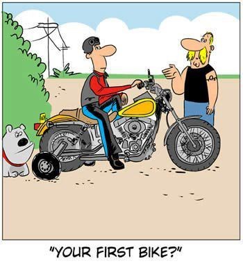 easy rider comic - Lo Om "Your First Bike?"