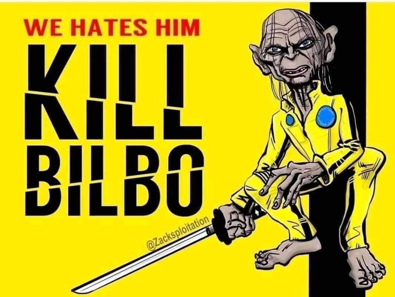 cartoon - We Hates Him Kill Bilbo