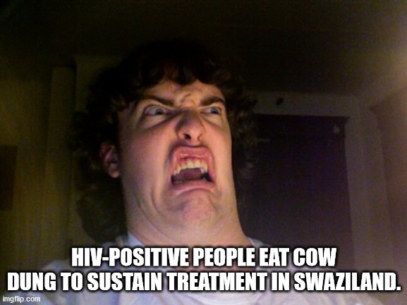 you re evil meme - HivPositive People Eat Cow Dung To Sustain Treatment In Swaziland. imgflip.com