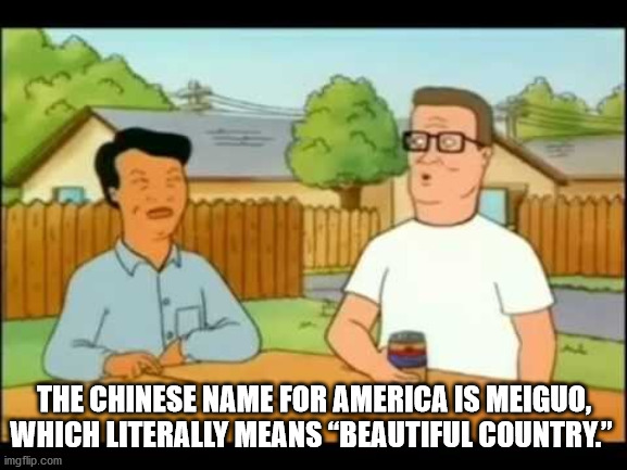 so are you chinese or japanese - The Chinese Name For America Is Meiguo, Which Literally Means "Beautiful Country." imgflip.com