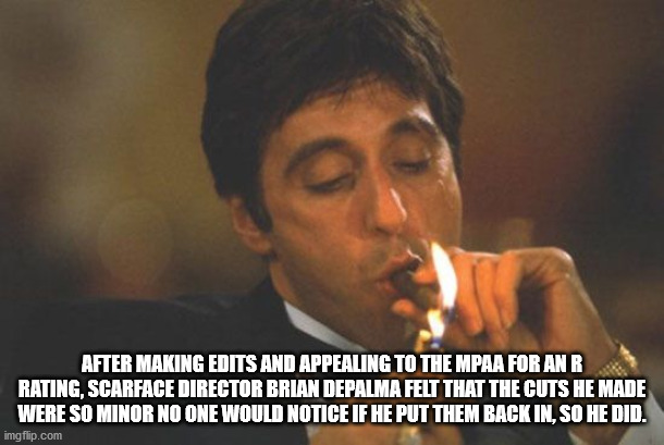 you lying to me meme - After Making Edits And Appealing To The Mpaa For An R Rating, Scarface Director Brian Depalma Felt That The Cuts He Made Were So Minor No One Would Notice If He Put Them Back In, So He Did. imgflip.com