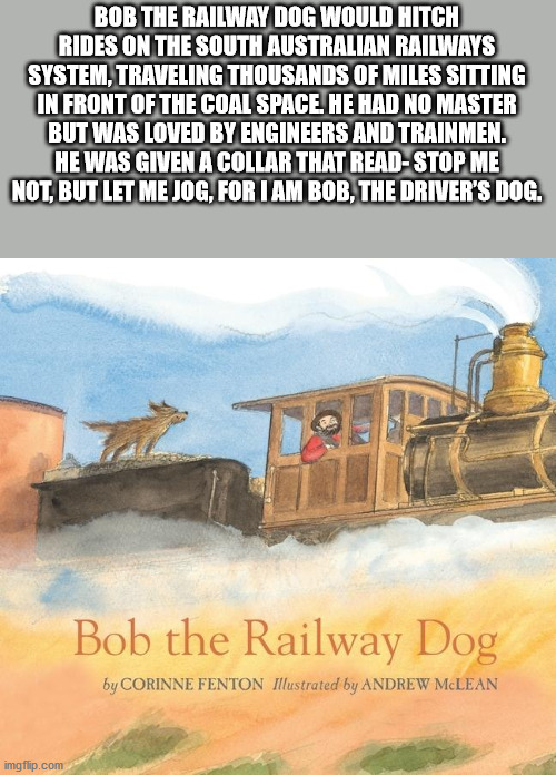 water resources - Bob The Railway Dog Would Hitch Rides On The South Australian Railways System, Traveling Thousands Of Miles Sitting In Front Of The Coal Space He Had No Master But Was Loved By Engineers And Trainmen. He Was Given A Collar That ReadStop 
