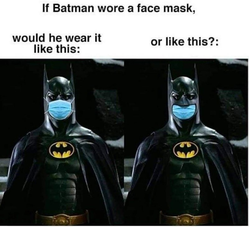 if batman wore a face mask - If Batman wore a face mask, would he wear it this or this?