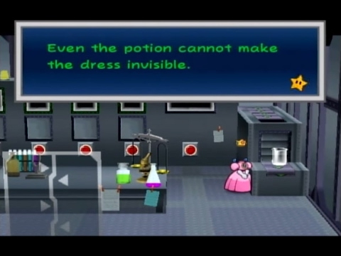 invisible paper mario peach - Even the potion cannot make the dress invisible.