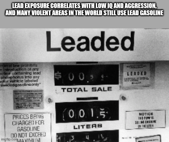 willy wonka meme - Lead Exposure Correlates With Low Iq And Aggression, And Many Violent Areas In The World Still Use Lead Gasoline Leaded deral ter prohibits Introduction of any olie containing lead phosphorus Imo any for rohkcie labeled dedgasolineonly 