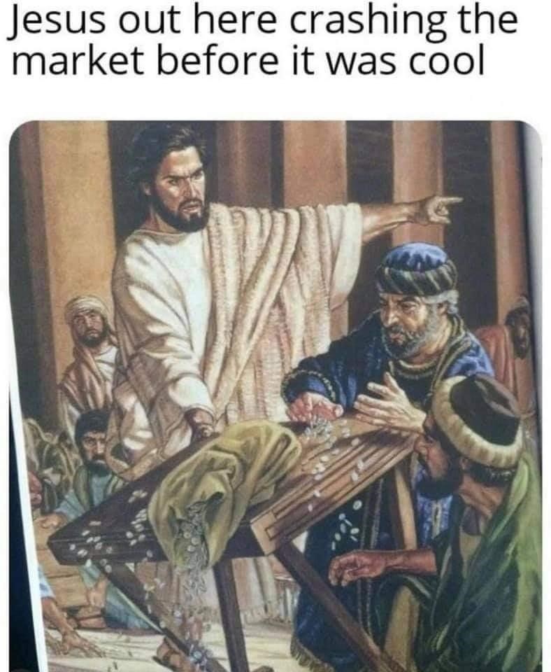 human behavior - Jesus out here crashing the market before it was cool