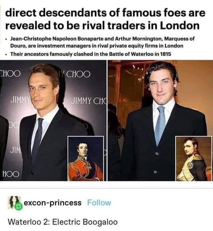 jean christophe prince napoléon - direct descendants of famous foes are revealed to be rival traders in London JeanChristophe Napoleon Bonaparte and Arthur Mornington, Marquess of Douro, are investment managers in rival private equity firms in London Thei