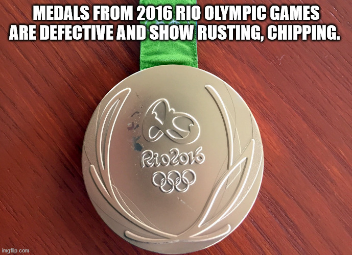 scumbag steve - Medals From 2016 Rio Olympic Games Are Defective And Show Rusting, Chipping. Rio2013 imgflip.com