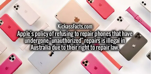 smartphone - KickassFacts.com Apple's policy of refusing to repair phones that have undergone "unauthorized" repairs is illegal in Australia due to their right to repair law.