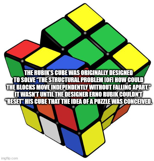 pershing square - The Rubik'S Cube Was Originally Designed To Solve The Structural Problem Ofi How Could The Blocks Move Independently Without Falling Apart." It Wasnt Until The Designer Erno Rubik Couldn'T "Reset" His Cube That The Idea Of A Puzzle Was C