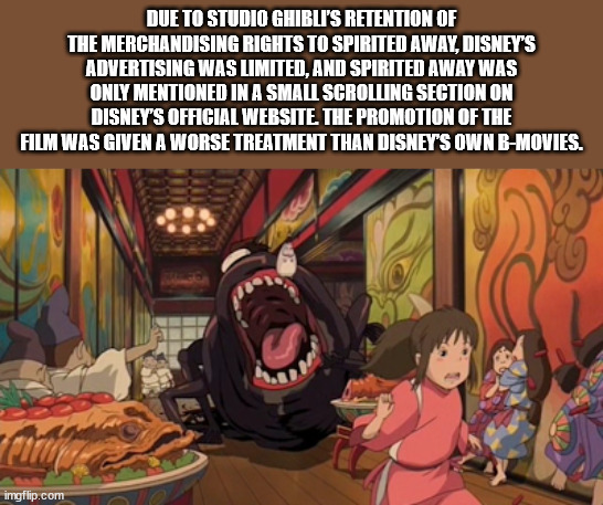 ghibli anime memes - Due To Studio Ghibli'S Retention Of The Merchandising Rights To Spirited Away, Disney'S Advertising Was Limited, And Spirited Away Was Only Mentioned In A Small Scrolling Section On Disney'S Official Website The Promotion Of The Film 