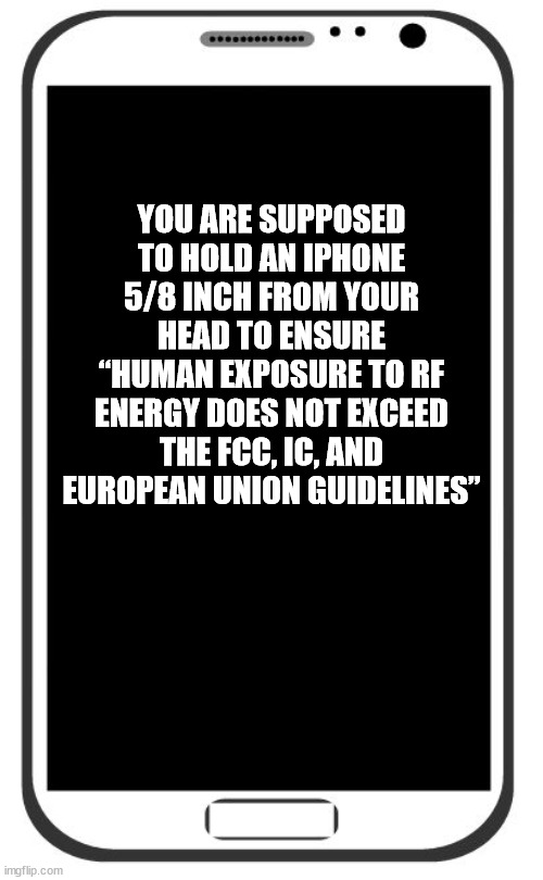 daryl the walking dead - You Are Supposed To Hold An Iphone 58 Inch From Your Head To Ensure "Human Exposure To Rf Energy Does Not Exceed The Fcc, Ic, And European Union Guidelines" imgflip.com