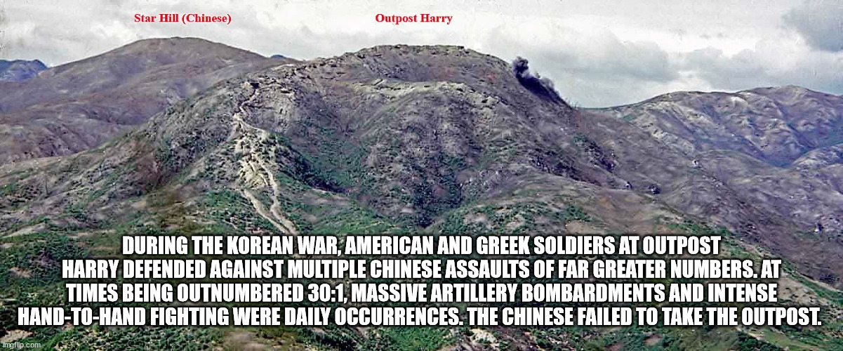 wilderness - Star Hill Chinese Outpost Harry During The Korean War, American And Greek Soldiers At Outpost Harry Defended Against Multiple Chinese Assaults Of Far Greater Numbers. At Times Being Outnumbered , Massive Artillery Bombardments And Intense Han
