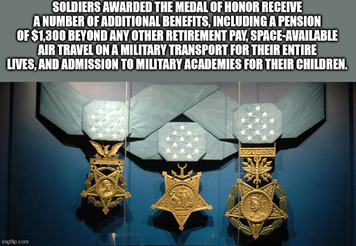 lighting accessory - Soldiers Awarded The Medal Of Honor Receive A Number Of Additional Benefits, Including A Pension Of $1,300 Beyond Any Other Retirement Pay, SpaceAvailable Air Travel On A Military Transport For Their Entire Lives, And Admission To Mil