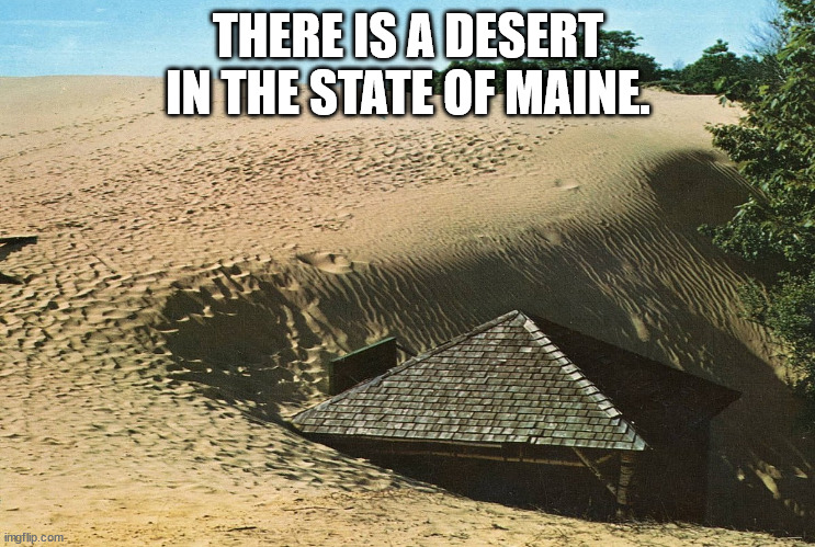 archaeological site - There Is A Desert In The State Of Maine. imgflip.com