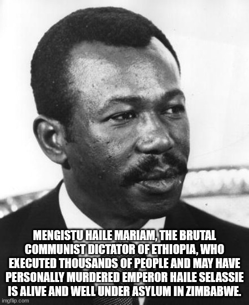 mengistu haile mariam quotes - Mengistu Haile Mariam, The Brutal Communist Dictator Of Ethiopia, Who Executed Thousands Of People And May Have Personally Murdered Emperor Haile Selassie Is Alive And Well Under Asylum In Zimbabwe. imgflip.com