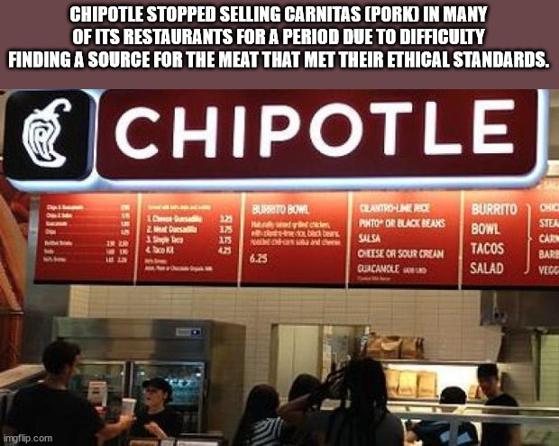 chipotle london - Chipotle Stopped Selling Carnitas Porko In Many Of Its Restaurants For A Period Due To Difficulty Finding A Source For The Meat That Met Their Ethical Standards. Chipotle Bureto Bowl 38 1 2. De 113 ber 273 Qlantrolne Pece Pinto Or Buick